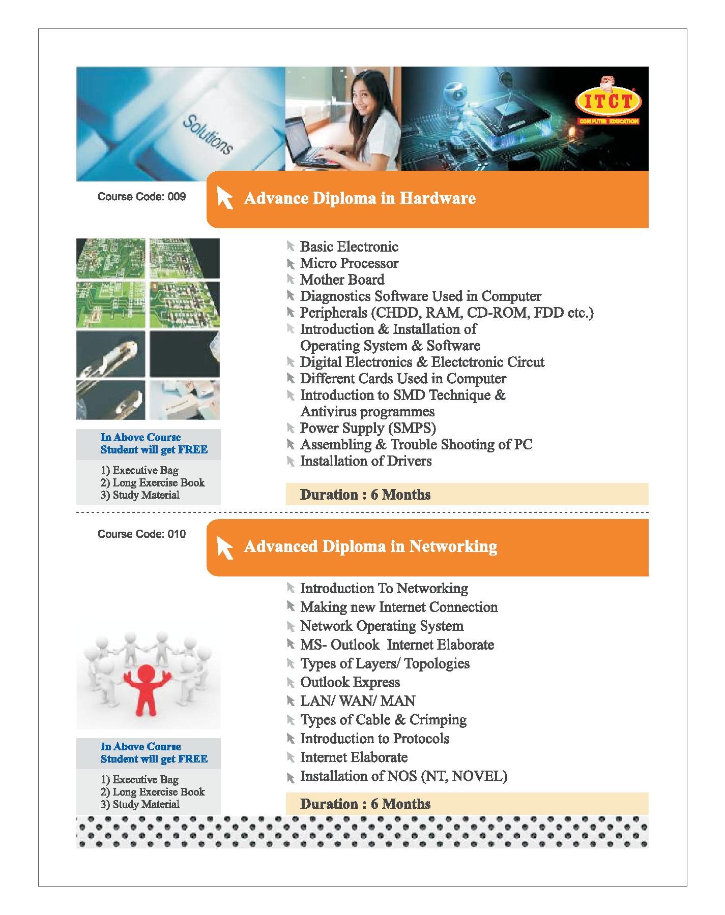 Diploma courses by ICT - ITCT