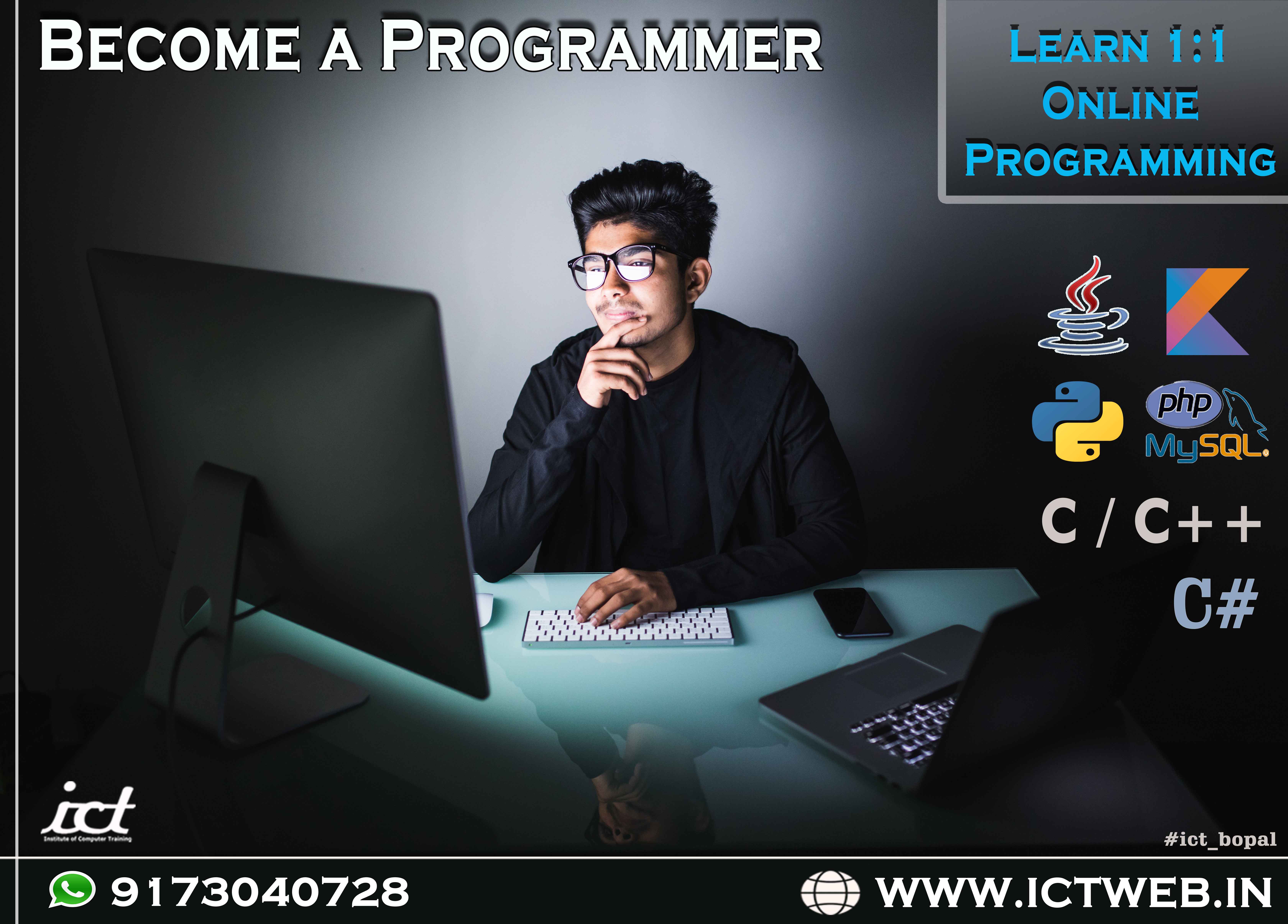 c, c++, python, php, c#, kotlin in ahmedabad ict