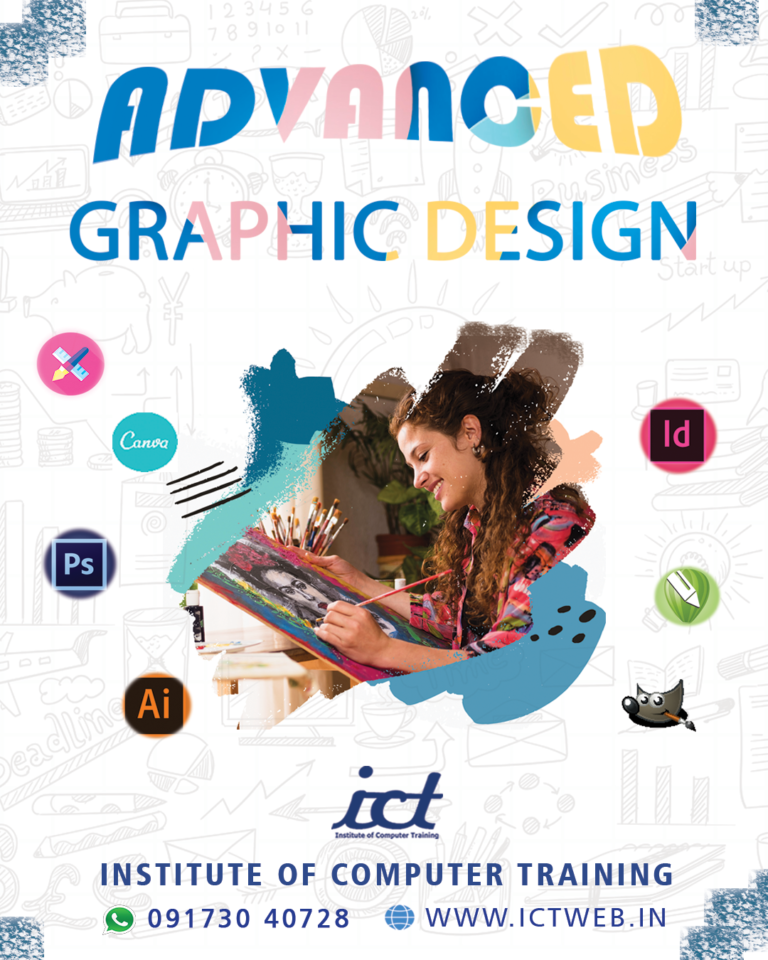 Graphic design course training in Ahmedabad by ICT