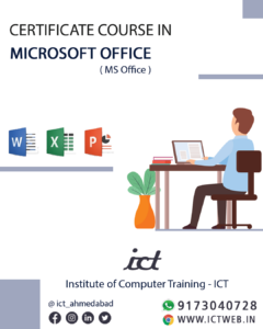 Microsoft Office Course Training in Ahmedabad by ICT