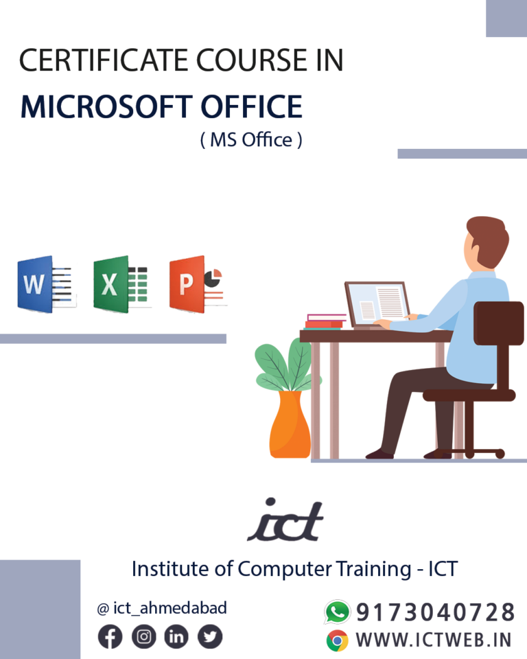 Microsoft Office Course Training in Ahmedabad by ICT