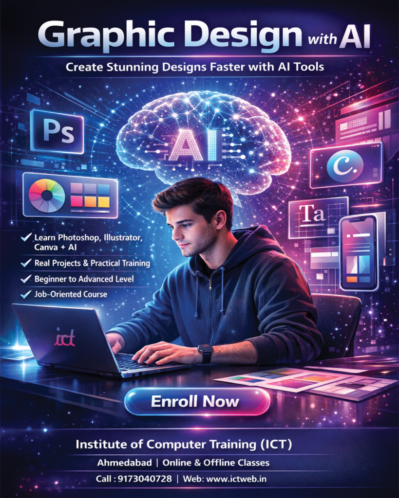 Graphic Design Course Training with (AI) in Ahmedabad | ICT